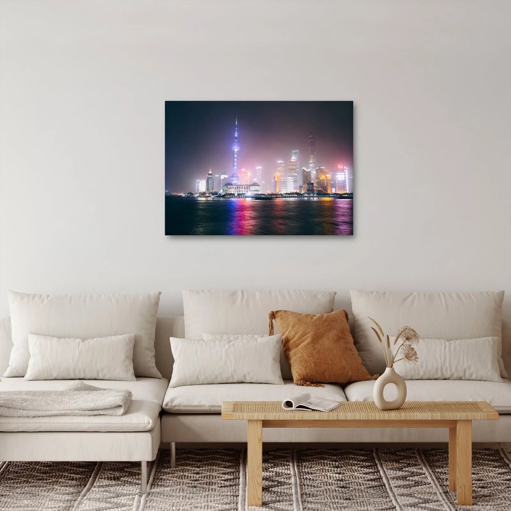 Tabloul Shangai nocturn (70x50 cm)