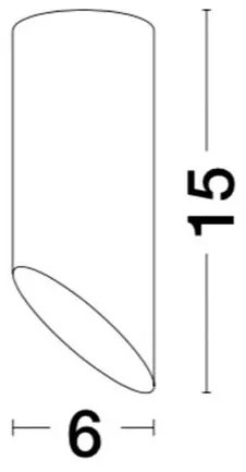 Spot aplicat design modern OSLO negru, H-15cm NVL-9184373