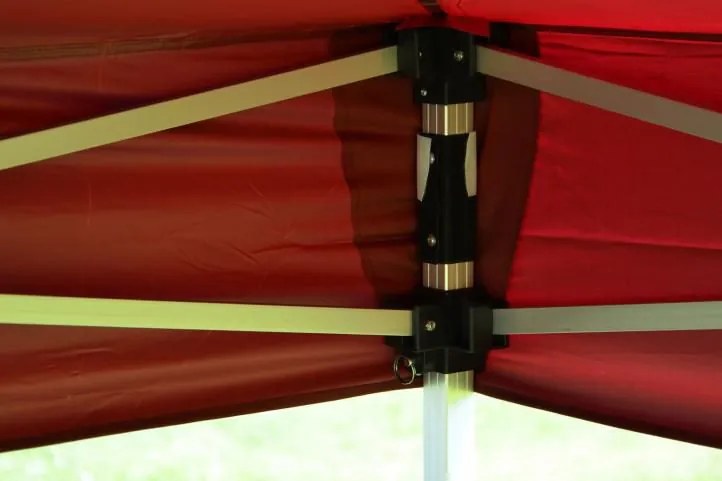 Cort de grădină PROFI 3x3 m, culoare vin + 4 pereți laterali