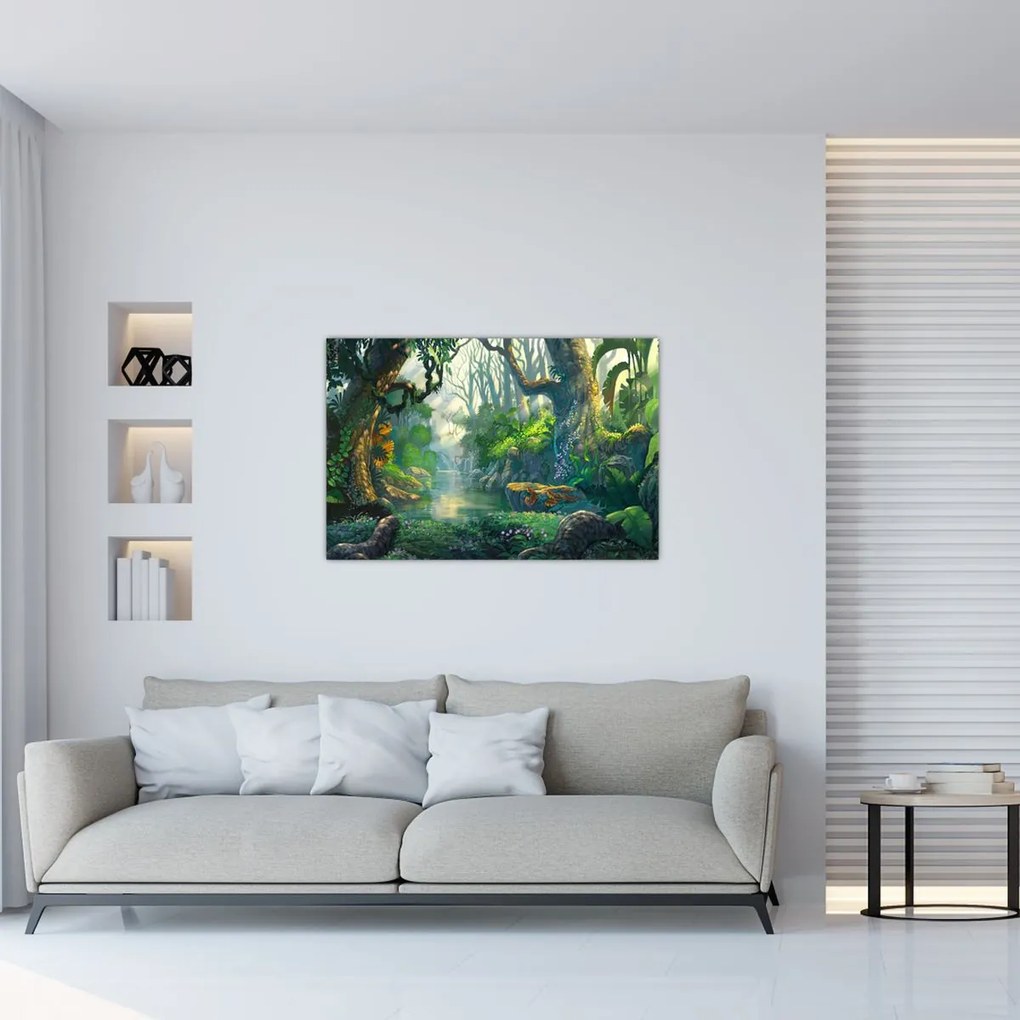 Tablou - Ilustrare pădure tropicală (90x60 cm)