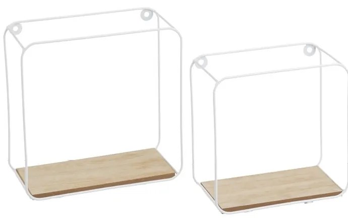 Rafturi alb-natural 2 buc. 21 cm – Casa Selección