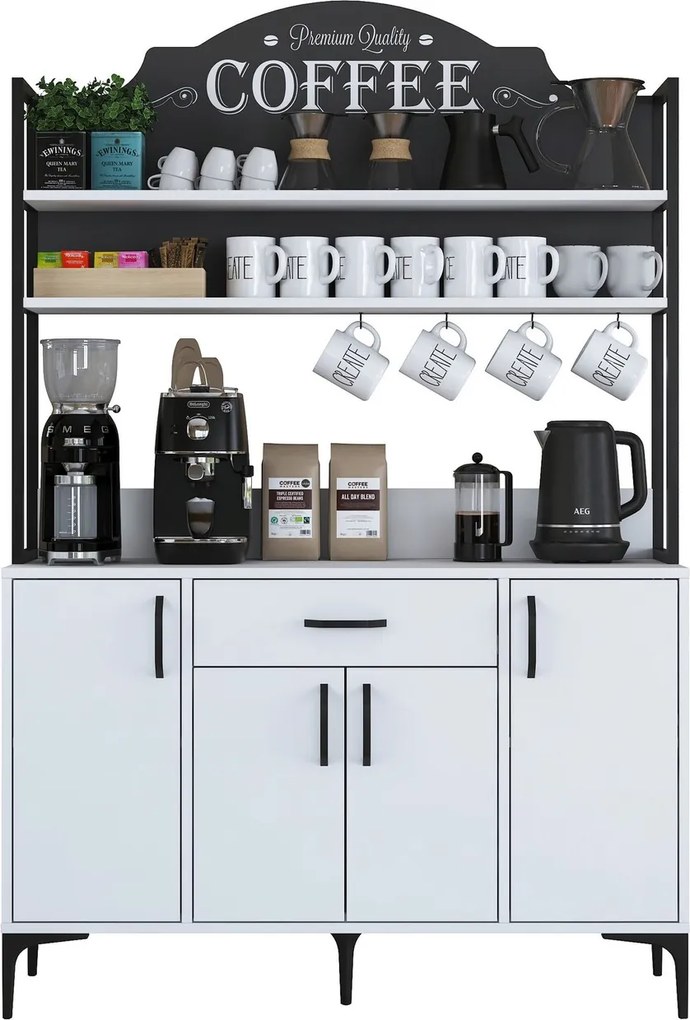 Dulap multifunctional, Hanah Home, JE130, 120x183.6x40 cm, Alb