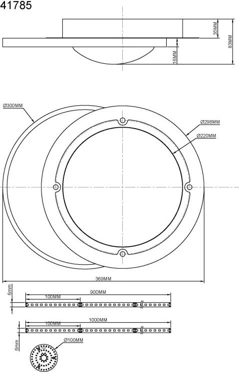 Lustra aplicata tavan design circular LED MOON
