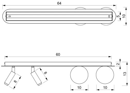 Spot SIRIO 4xG9/25W/230V negru