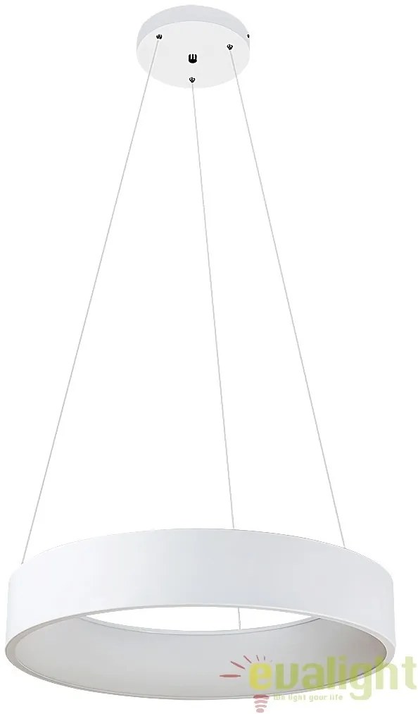 Lustra, Pendul LED design modern, finisaj alb mat, diametru 60cm, Adeline 2510 RX