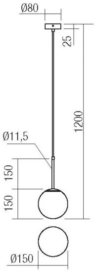 Lustră pe cablu NIVA 1xE14/28W/230V Redo 01-2623