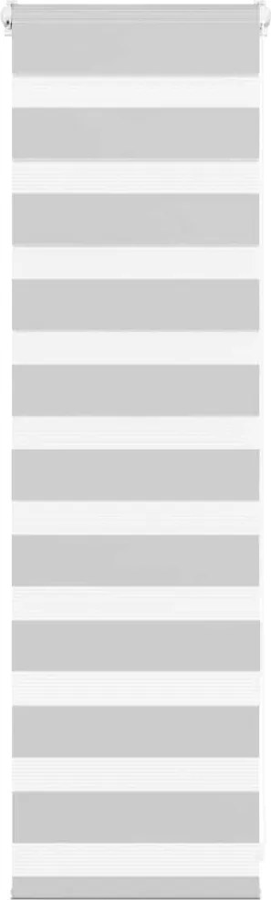 vidaXL Jaluzea tip zebra gri deschis lățime țesătură 40,9 cm poliester