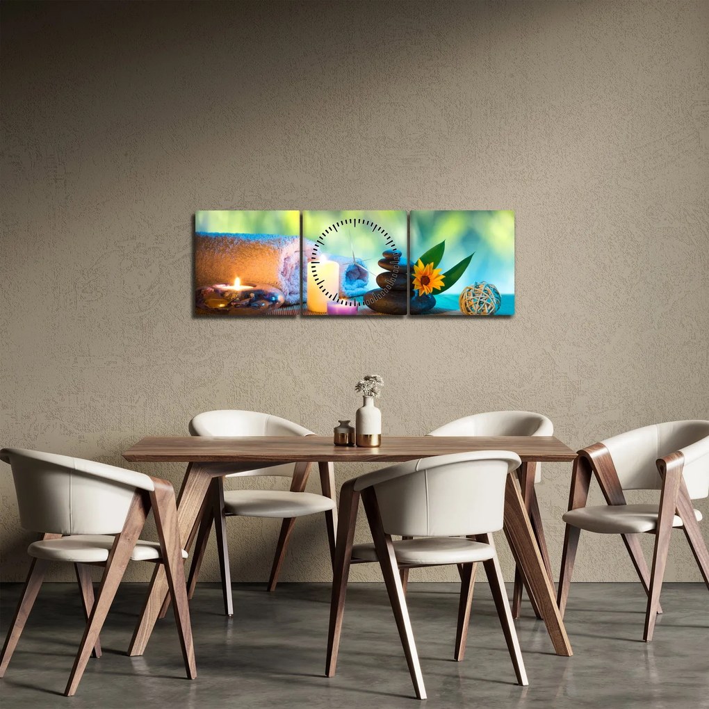 Tablou - Relaxare (cu ceas) (90x30 cm)