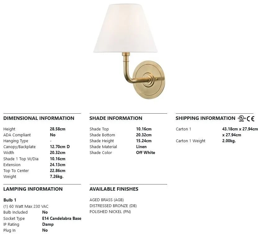 Aplica de perete design clasic SIGNATURE NO.1 alama antichizata