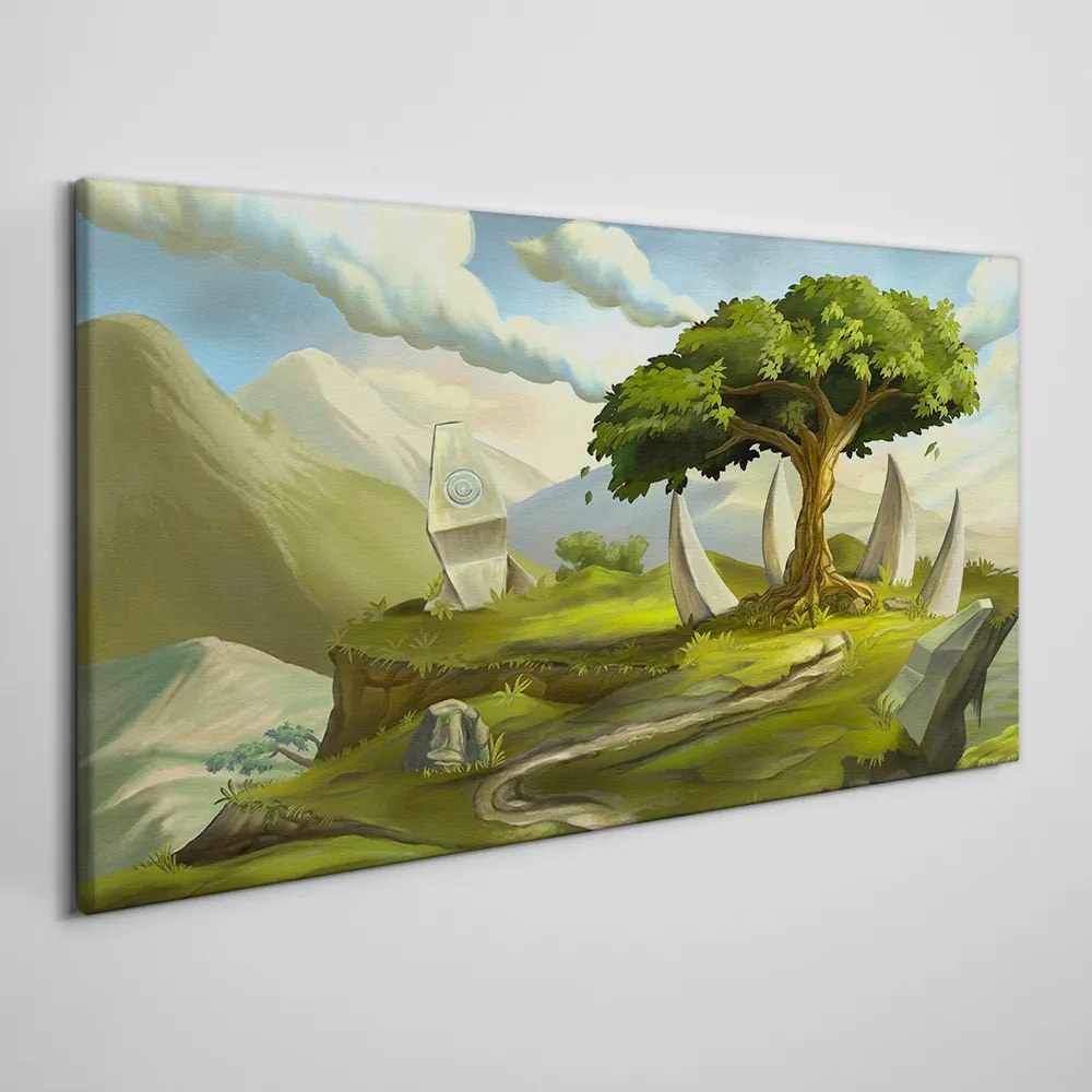 Tablou canvas pietre de copac fantezie
