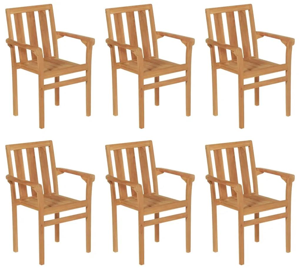 Set mobilier de gradina, 7 piese, lemn masiv de tec Oval, 7