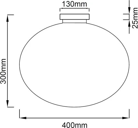 Open Design OR81169 - Plafonieră PALLA 1xE27/12W/230V, Ø 40 cm, crom lucios