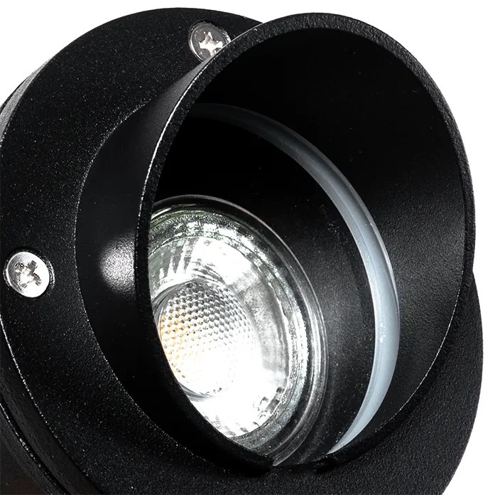 Set de 3 spoturi pentru grădină cu pichet negru, inclusiv cablu și mufă IP65 - Done