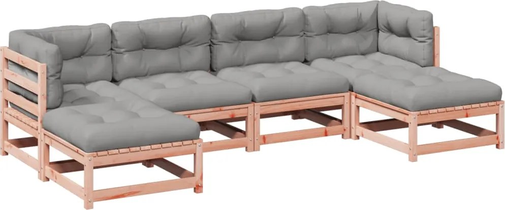 vidaXL Set canapele grădină cu perne, 6 piese, lemn masiv brad douglas