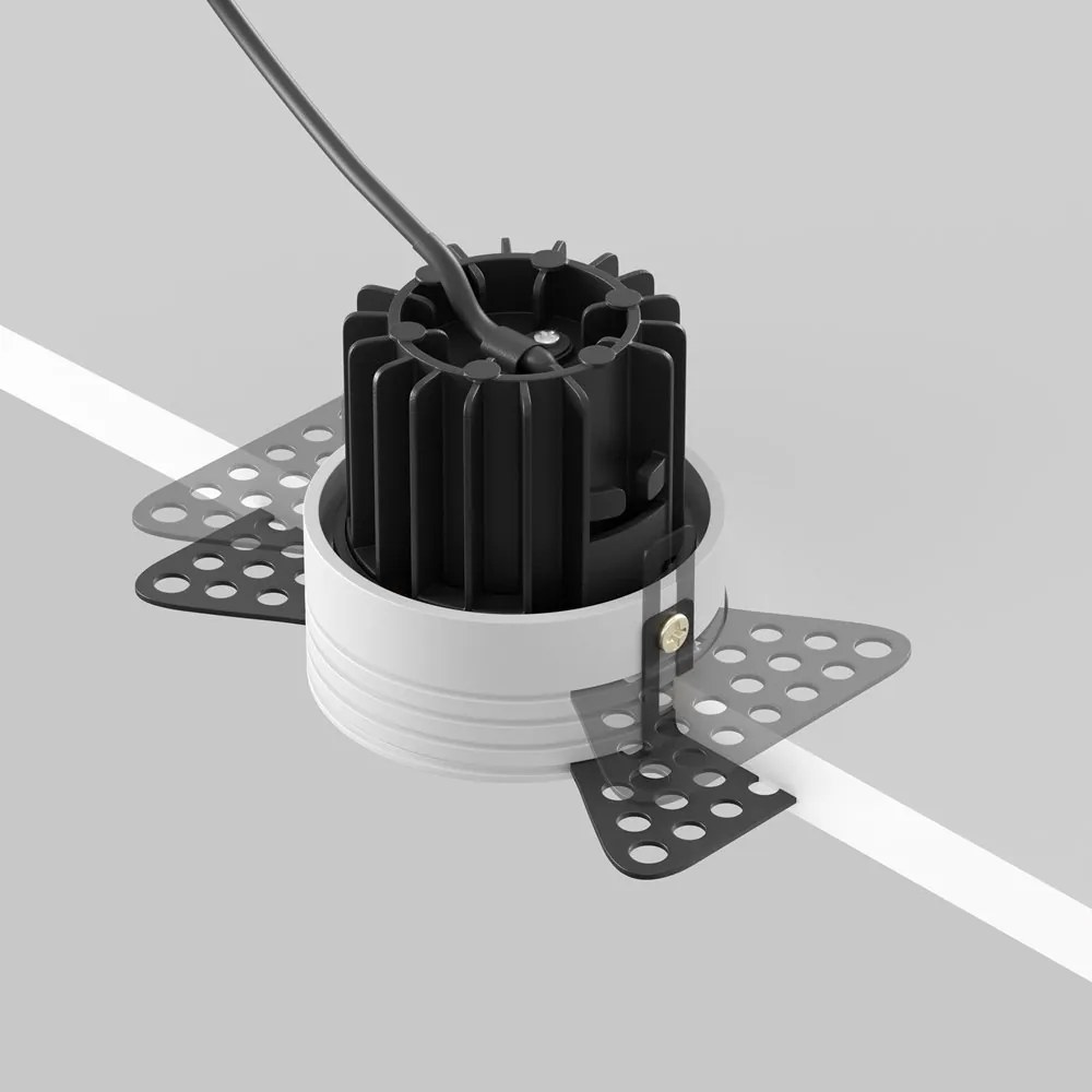Spot LED incastrabil design tehnic Round D-9,6cm negru
