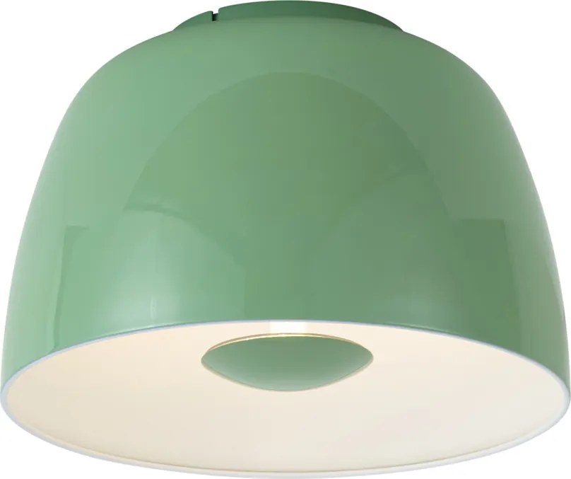 Plafonieră retro verde cu interior alb - Vera