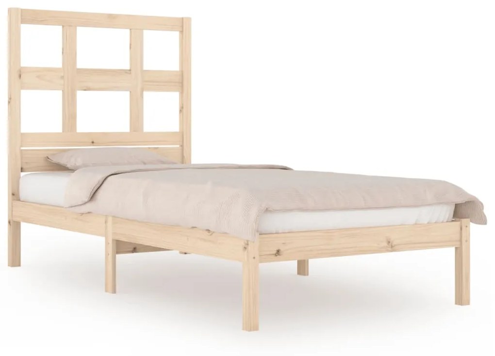 3104443 vidaXL Cadru de pat single, 90x190 cm, lemn masiv de pin