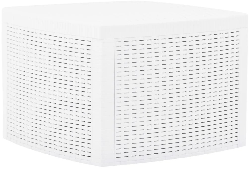 vidaXL Măsuță laterală, alb, 54 x 54 x 36,5 cm, plastic