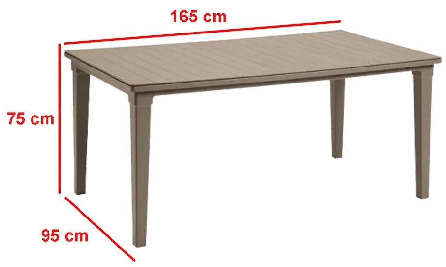 Set de mobilier de grădină Futura 4+1 în culoarea cappuccino