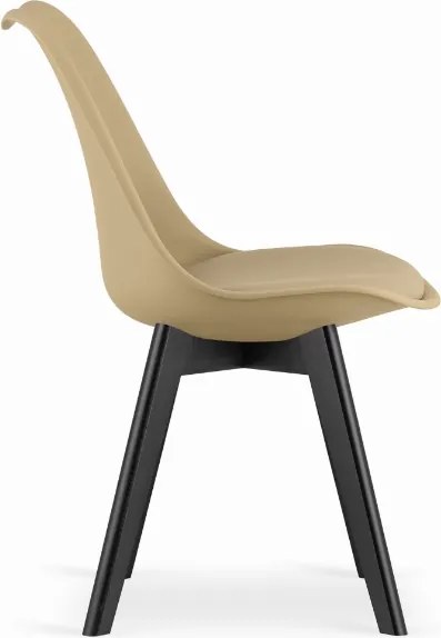 OFERTA Scaun bej BALI MARK cu picioare negre II. calitate