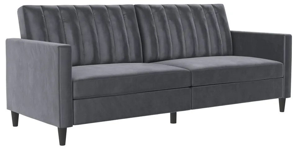 Canapea gri cu tapițerie din catifea 207 cm Celine – Støraa