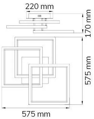 Lustră LED aplicată dimabilă VISO LED/40W/230V Wofi 9531.03.54.7000