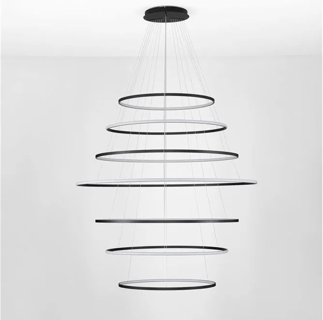 Lustra LED CCT, Design Circular, 150cm, Negru, Maelo NVL-9130644