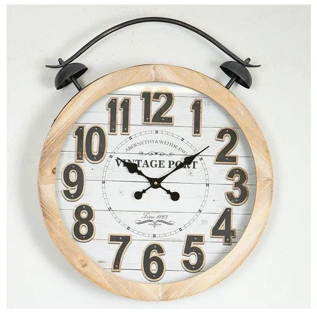 Ceas de perete 1xAA d. 50 cm bej