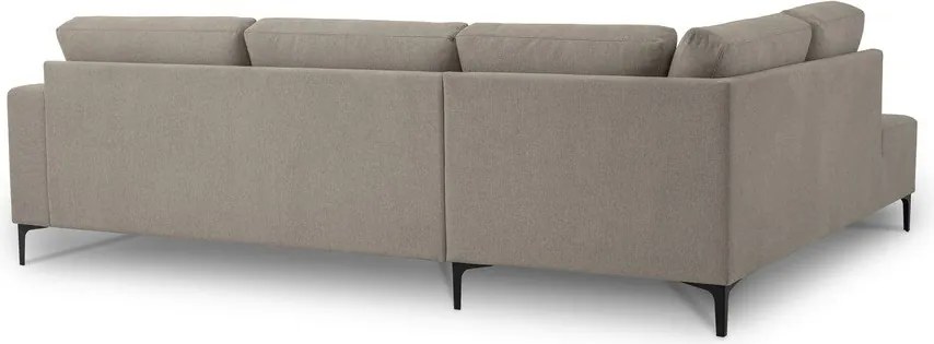 Colțar maro deschis cu tapițerie din chenille (cu colț pe partea stângă/în formă de ”L”) Fabian – Scandic