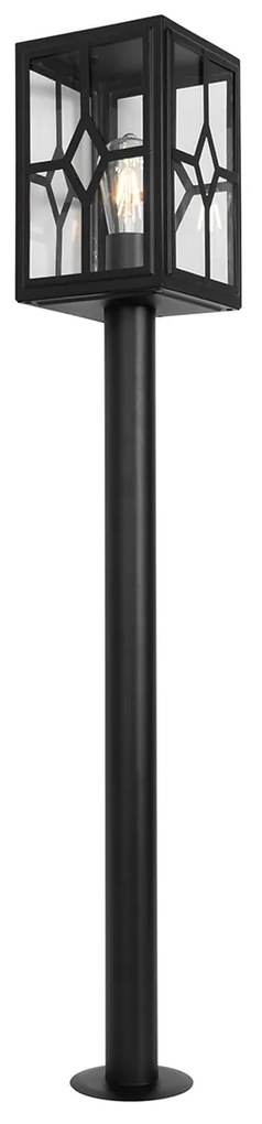 Lampă clasică de exterior cu stativ negru 100 cm IP44 - Dover
