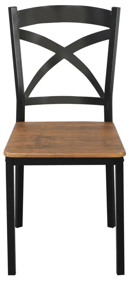 Set mobilier sufragerie Hungria (stejar închis + negru) (pentru 4 persoane). 1116359