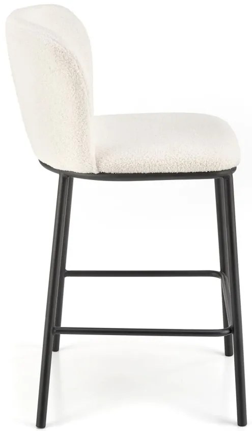 Scaun de bar plusat H119 crem