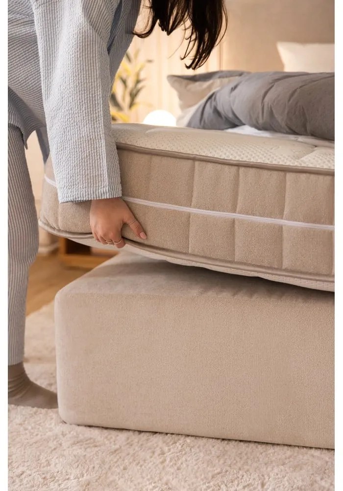 Pat boxspring albastru 180x200 cm Olia Bold Line – Bonami Selection