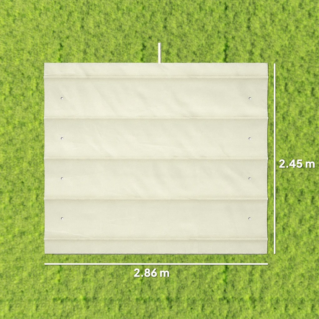 Outsunny Acoperiș Pergolă Retractabil, Copertină pentru Umbra Soarelui pentru Pergolă 3 x 2,15 m, Protecție UV30+, Crem | Aosom Romania
