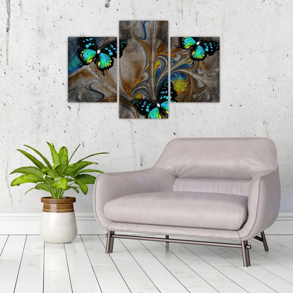 Tablou - Fluturi strălucitori în imagine (90x60 cm)