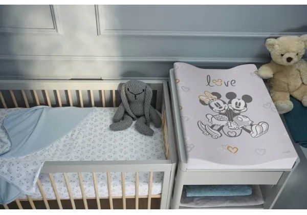 Saltea bilaterală pentru înfășat COSY DISNEY 50x70 cm gri CebaBaby