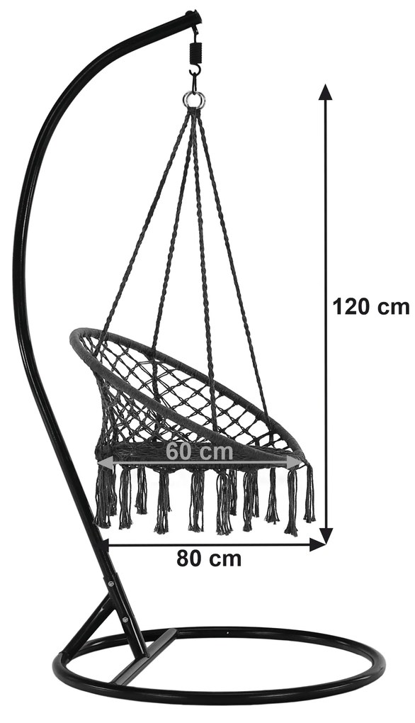Balansoar suspendat Culoare Gri, AMADO 2 NEW