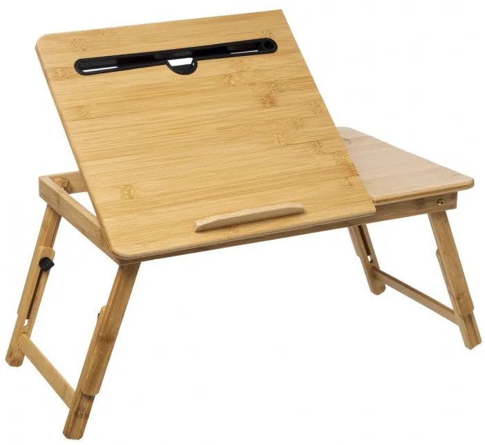 Masa Smarty, lucru in pat, bambus, reglabila, 53.5 x 33.5 x H21.5 cm