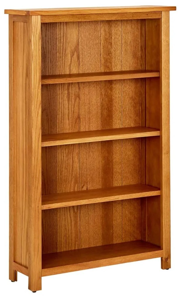 331735 vidaXL Bibliotecă cu 4 rafturi, 70x22x110 cm, lemn masiv de stejar