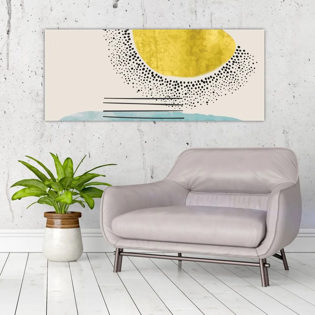 Tablou - pictură abstractă de plajă N⁰2 (120x50 cm)