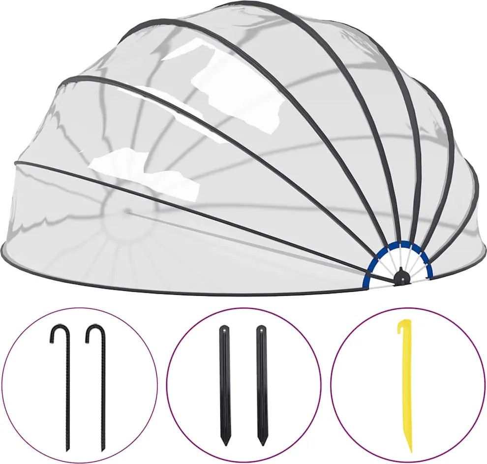 vidaXL Cupolă pentru piscină, 559 x 275 cm