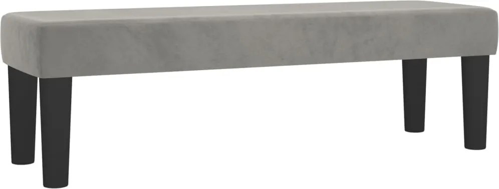vidaXL Bancă, gri deschis, 100x30x30 cm, catifea