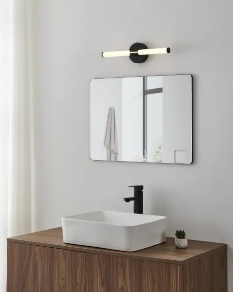 Eglo 901852 - Iluminare LED pentru oglindă de baie RAMOLA, 7,5 W, 230 V, 45 cm, IP44, negru