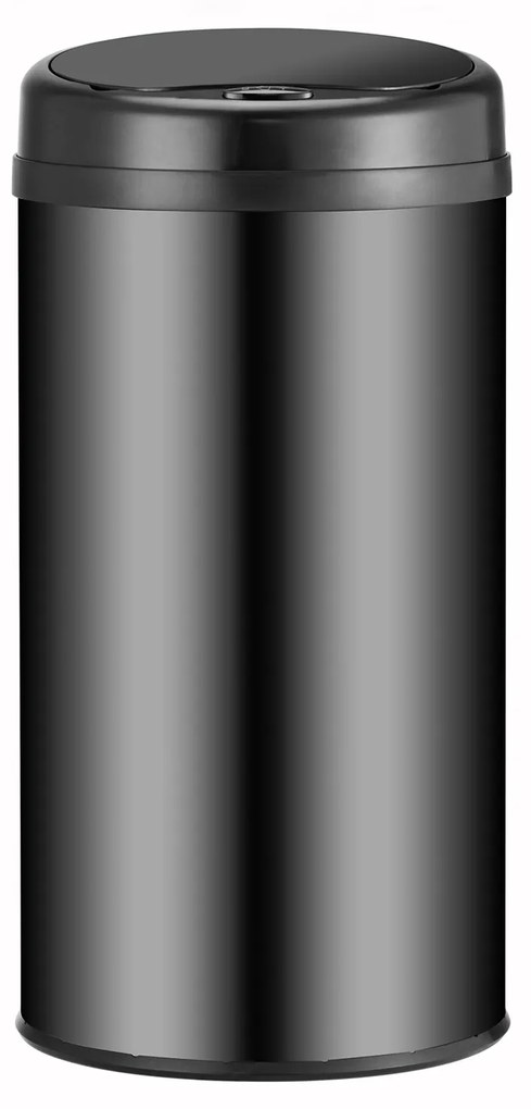 Coș de gunoi rotund cu senzor - 40 L - negru