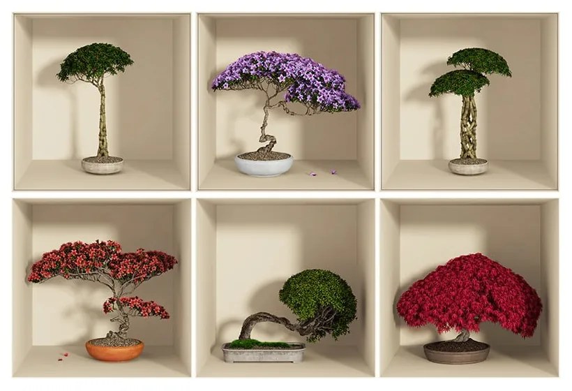 Set 6 autocolante de perete cu efect 3D Fanastick Home