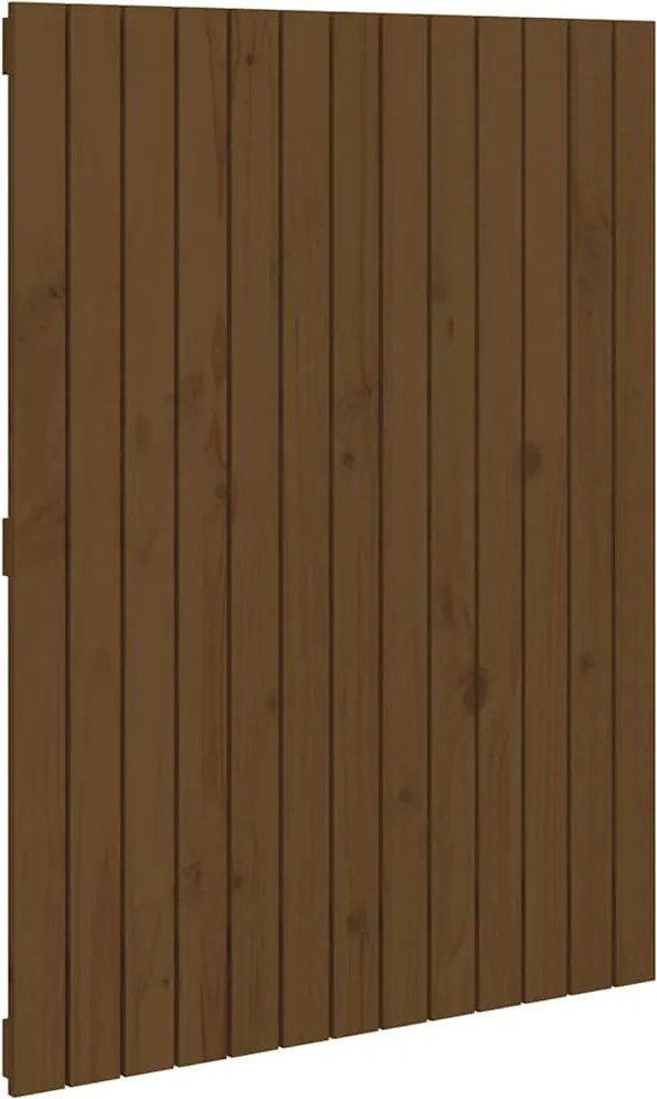 vidaXL Tăblie de pat pentru perete, maro miere, 82,5x3x110 cm lemn pin