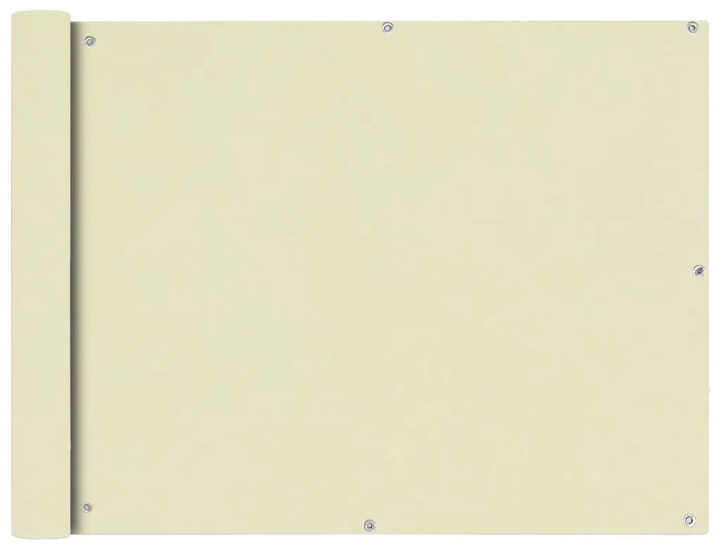 vidaXL Prelată pentru balcon din țesătură oxford, 90x600cm, crem