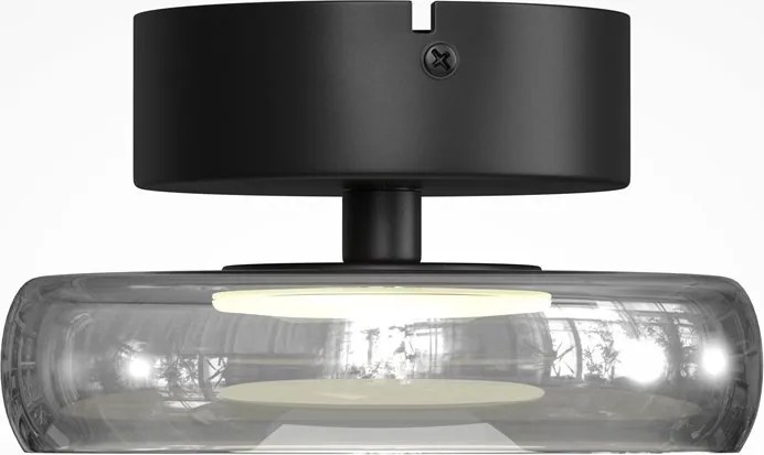 Lustra aplicata tavan Float sticla fumurie