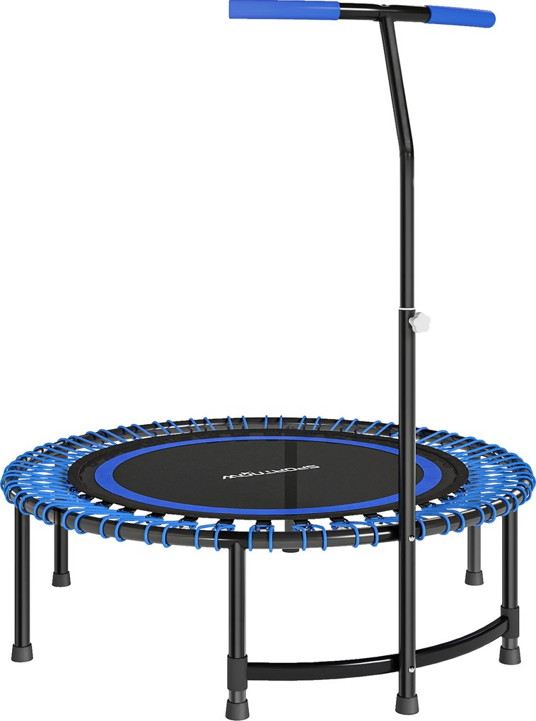 SPORTNOW Trambulină Fitness Ø114cm cu Mâner Reglabil 5 Poziții Capacitate 150kg Albastru | Aosom Romania