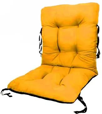 Perna sezut/spatar pentru scaun de gradina sau balansoar, 50x50x55 cm, culoare galben